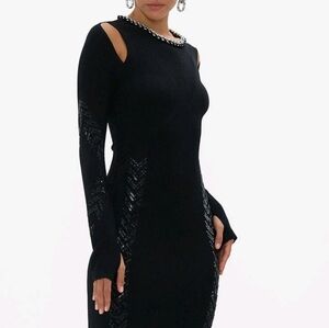 Camilla Black Long Sleeve Dress with Cutout Details
